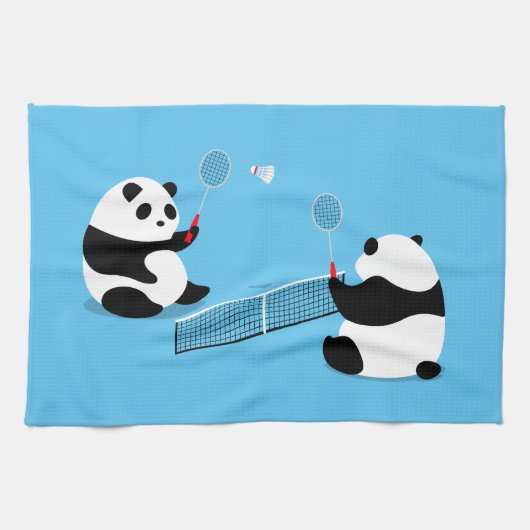 Badminton Pandas Sporttuch Geschirrtuch (Horizontal)