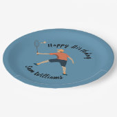 Badminton Pappteller (Schrägansicht)