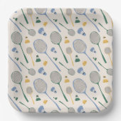 Badminton Pappteller (Vorderseite)