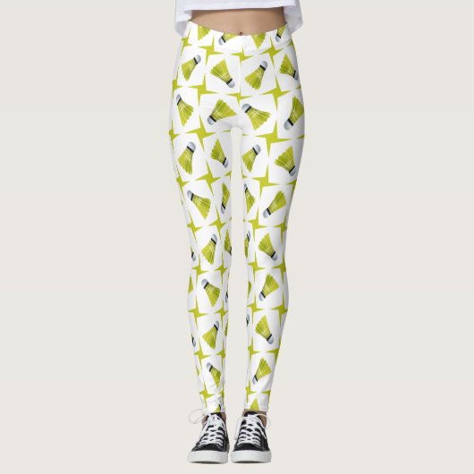 Badminton Pattern - Badminton-Leggings - Shuttle Leggings (Vorderseite)