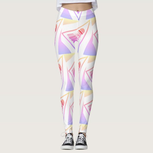 Badminton Pattern - Badminton-Leggings - Shuttle Leggings (Vorderseite)