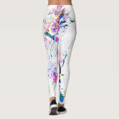 Badminton Pattern - Badminton Player Leggings (Rückseite)