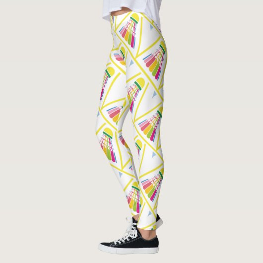 Badminton Pattern - Sommer-Leggings - Shuttle Leggings (Links)