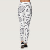 Badminton Pattern - Tennis Leggings - Squash (Rückseite)
