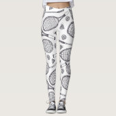 Badminton Pattern - Tennis Leggings - Squash (Vorderseite)