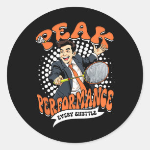 Badminton Peak Performance jedes Shuttle Runder Aufkleber