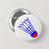 Badminton-Piepmatz Button (Vorne & Hinten)