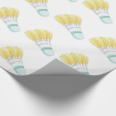 Badminton-Piepmatz Geschenkpapier (Ecke)