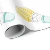 Badminton-Piepmatz Geschenkpapier (Rolleneckpunkt)