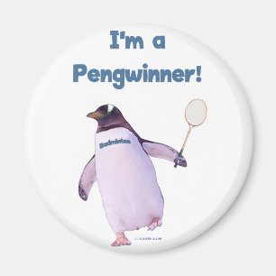 Badminton-Pinguin Magnet