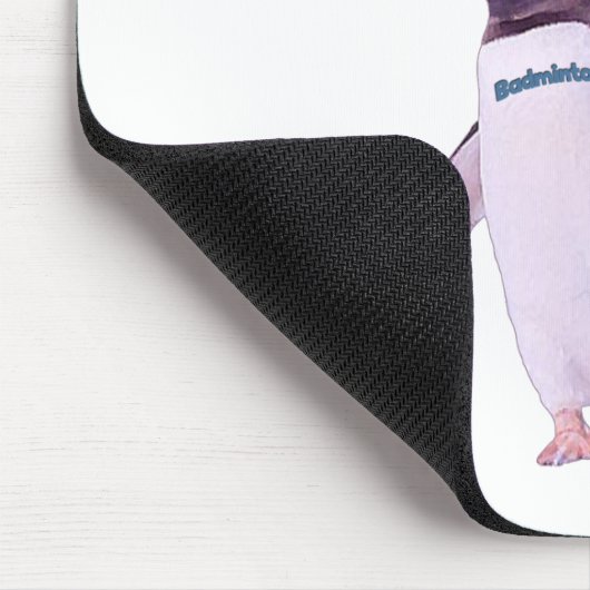 Badminton-Pinguin Mousepad (Ecke)