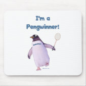 Badminton-Pinguin Mousepad (Vorne)