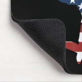 Badminton Player American Flag Apparel Badminton P Mousepad (Ecke)