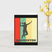 Badminton Player Badminton Lover Karte (Gelbe Blume)