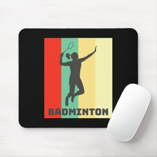Badminton Player Badminton Lover Mousepad (Mit Mouse)
