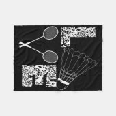 Badminton Player Badminton Lover Shuttle Fleecedecke (Vorderseite (Horizontal))
