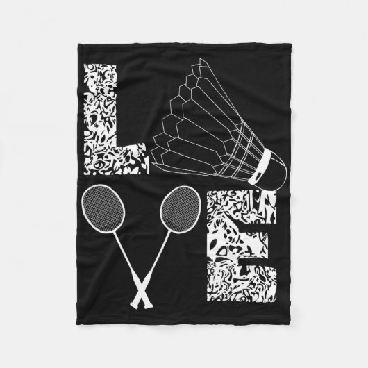 Badminton Player Badminton Lover Shuttle Fleecedecke (Vorderseite)