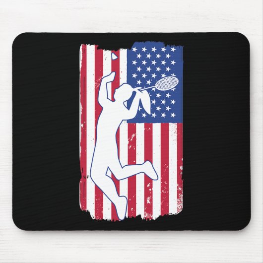 Badminton Player Badminton Usa Team Coach American Mousepad (Vorne)