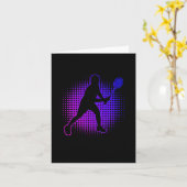 Badminton Player Badminton Womens Squash Shuttle Karte (Gelbe Blume)