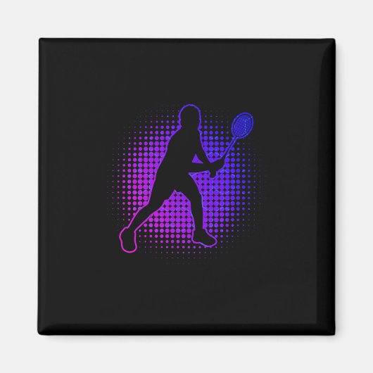 Badminton Player Badminton Womens Squash Shuttle Magnet (Vorne)