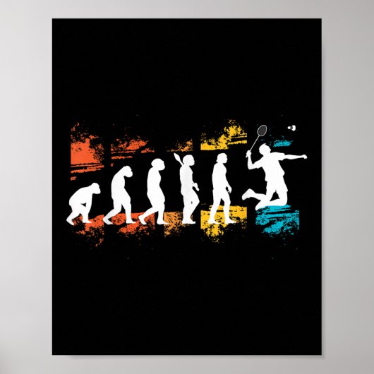 Badminton Player Evolution Shuttle Badminton Racke Poster (Vorne)