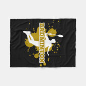 Badminton Player Fleecedecke (Vorderseite (Horizontal))