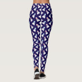 Badminton Player Fun Shuttlecock Muster Leggings (Rückseite)