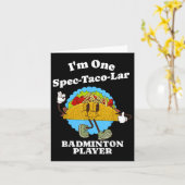 Badminton Player Funny Taco Wertungsquote Karte (Gelbe Blume)