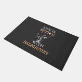 Badminton Player Fußmatte (Schrägansicht)