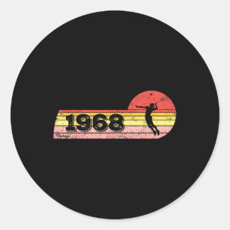 Badminton-Player Geboren 1968 Geburtstagsfrauen Vi Runder Aufkleber
