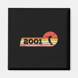 Badminton-Player Geboren 2001 Geburtstag Vintage F Magnet