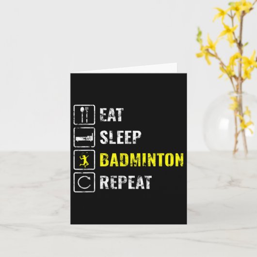 Badminton Player-Geschenk Karte (Gelbe Blume)