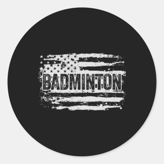 Badminton Player-Geschenk Runder Aufkleber (Vorderseite)