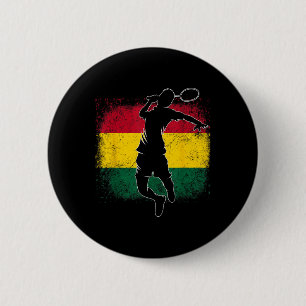 Badminton Player Ghanaian Flag Ghana Button