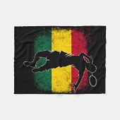 Badminton Player Ghanaian Flag Ghana Fleecedecke (Vorderseite (Horizontal))
