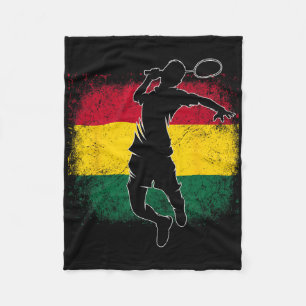 Badminton Player Ghanaian Flag Ghana Fleecedecke