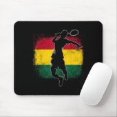 Badminton Player Ghanaian Flag Ghana Mousepad (Mit Mouse)
