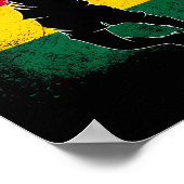 Badminton Player Ghanaian Flag Ghana Poster (Ecke)