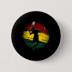 Badminton Player Ghanaische Flagge Ghana 1 Button