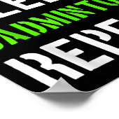 Badminton Player Gift  Poster (Ecke)