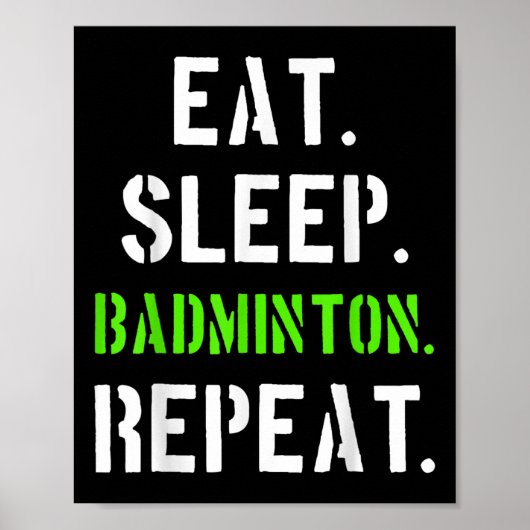 Badminton Player Gift  Poster (Vorne)