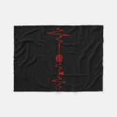 Badminton Player Heartbeat Racket Shuttle Sports Fleecedecke (Vorderseite (Horizontal))