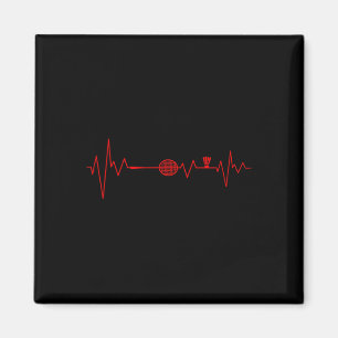 Badminton Player Heartbeat Shuttle Sports Magnet