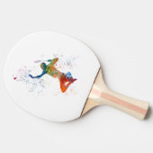 Badminton player in watercolor tischtennis schläger (Seitenansicht)