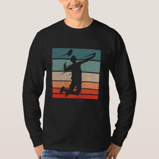 Badminton Player Jump Smash T-Shirt (Vorderseite)
