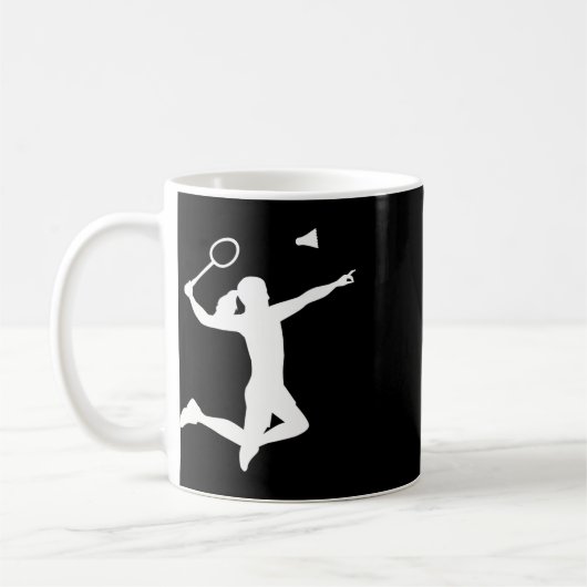 Badminton Player Kaffeetasse (Links)