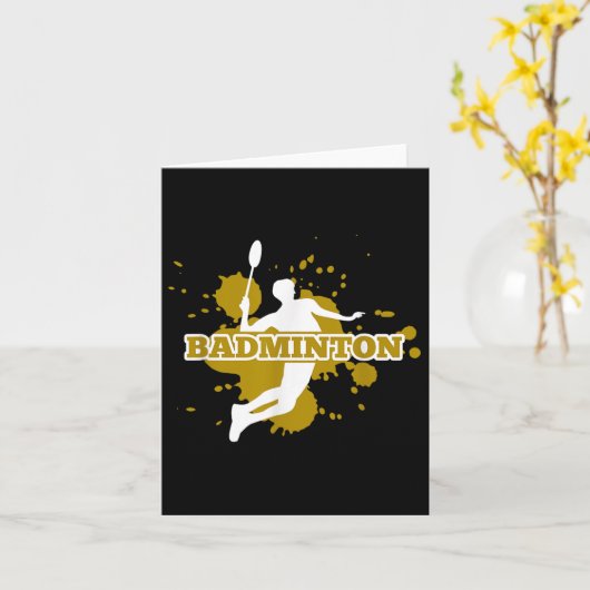 Badminton Player Karte (Gelbe Blume)