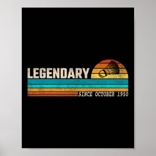 Badminton Player Legend Seit Oktober 1950 Birthda Poster