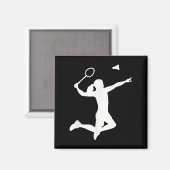 Badminton Player Magnet (Vorderseite/Rückseite)
