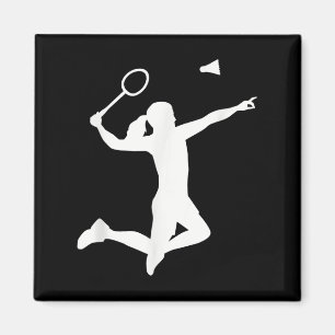 Badminton Player Magnet